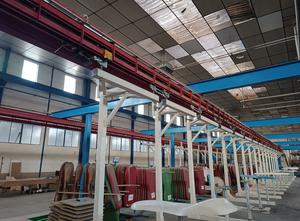 Overhead Conveyor Line — ~30 m (98 ft) with 32 Carriers (Ideal for Paint/Finishing)