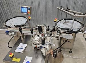 CDA SOLO KONIC conical tube labeling machine from 2023, like new + 2 accumulation tables